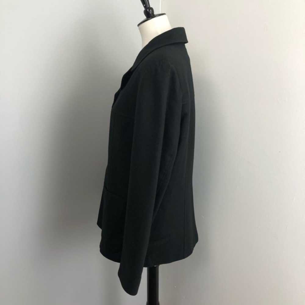 Sandro Black Wool Button Up Jacket Sz 12 - image 4