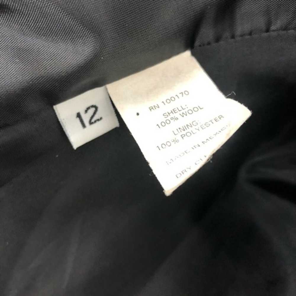 Sandro Black Wool Button Up Jacket Sz 12 - image 7