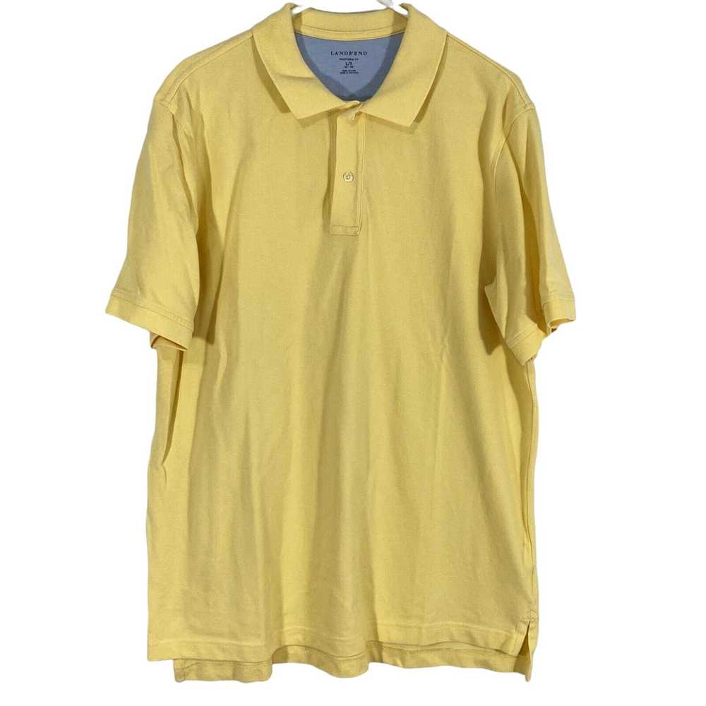 Vintage Lands’ End Mens Yellow Cotton Traditional… - image 1