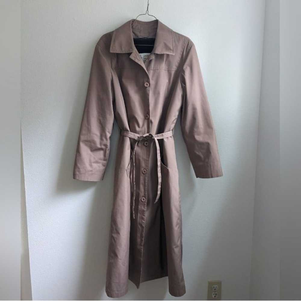 London Fog Vintage Taupe Brown Lined Trench Coat … - image 2