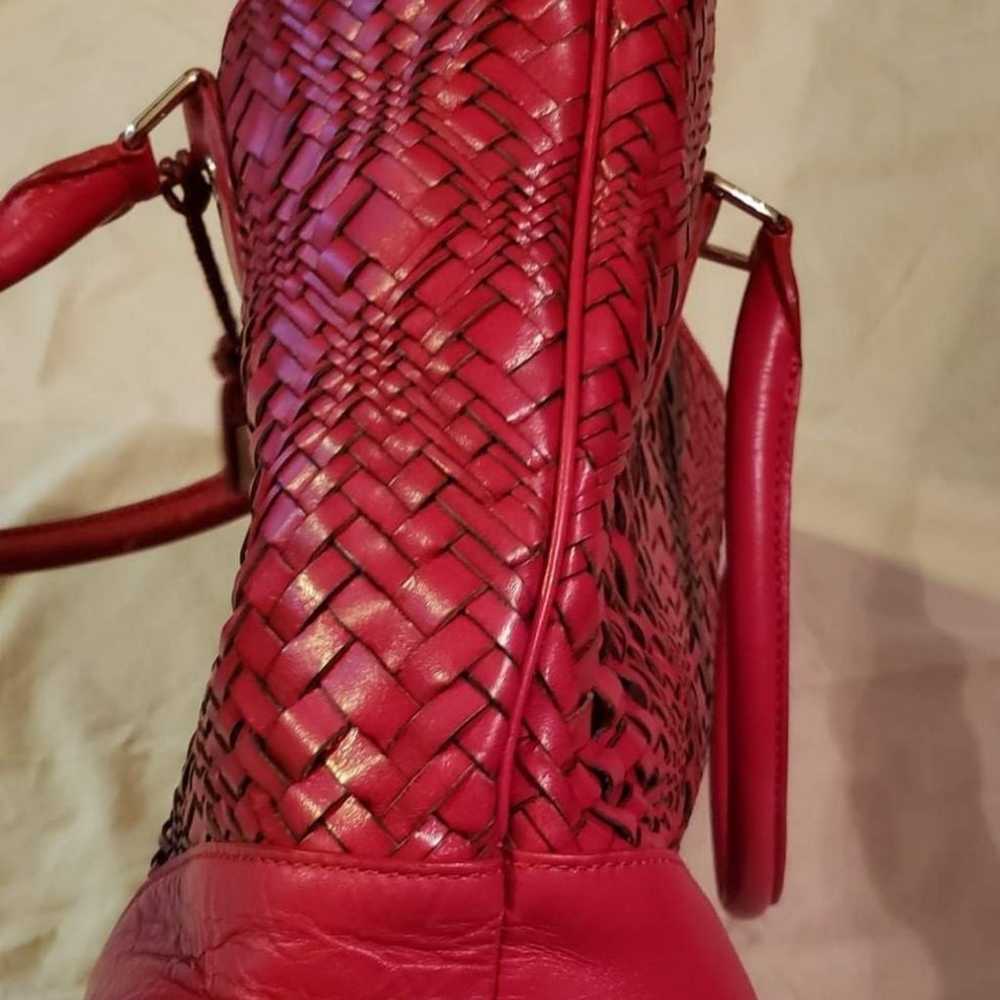 Red leather Cole Haan shoulder bag - image 4