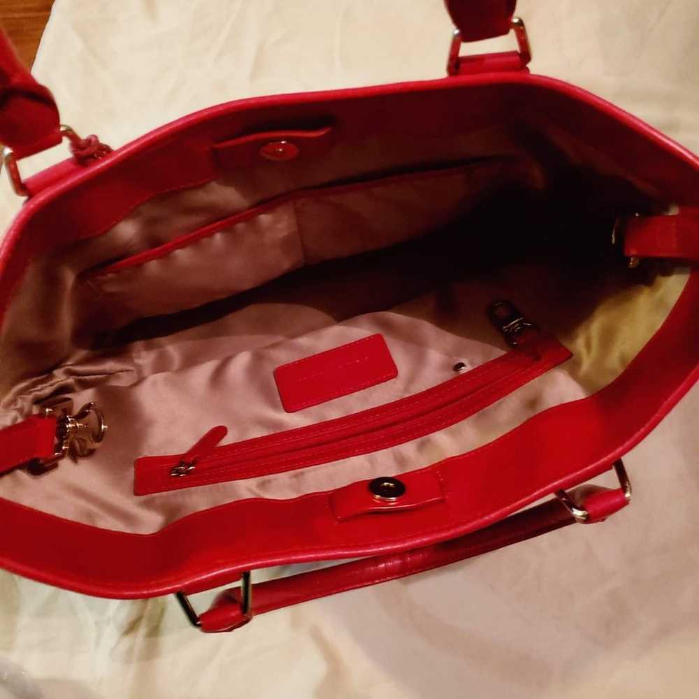 Red leather Cole Haan shoulder bag - image 7