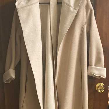 Braetan Tan Wool Hooded Long Full Length Coat 26/… - image 1