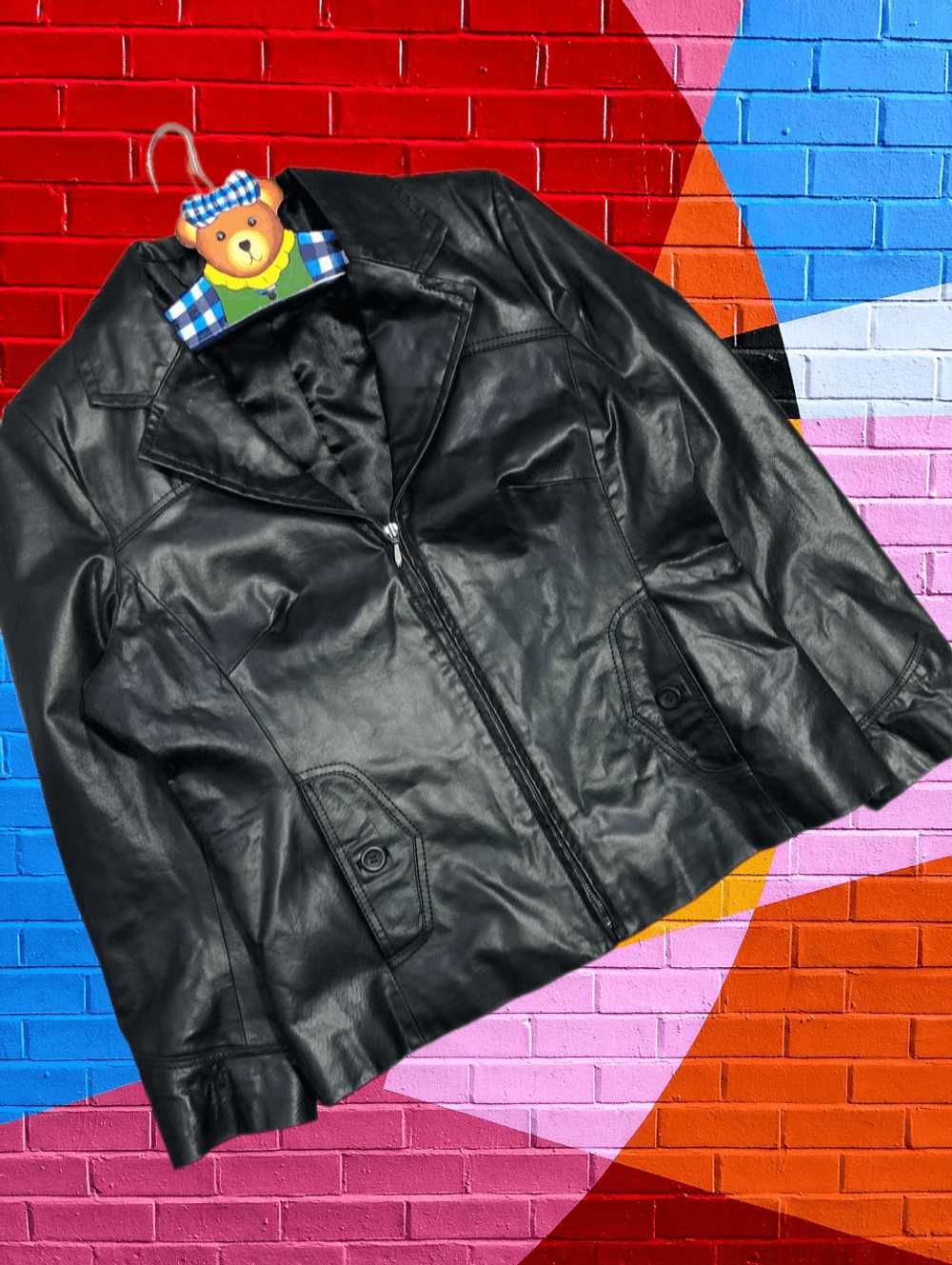 Leather Jacket × Streetwear × Vintage VERY RARE S… - image 1