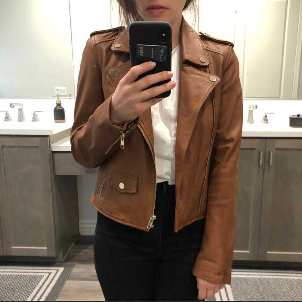 Zara brown  Genuine Leather Jacket - image 2
