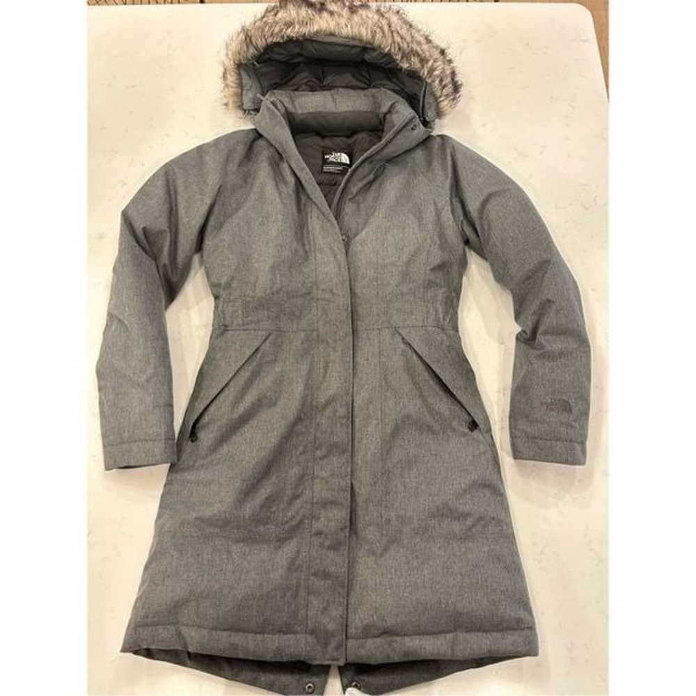 The north face Arctic II down parka gray xs fur h… - image 2