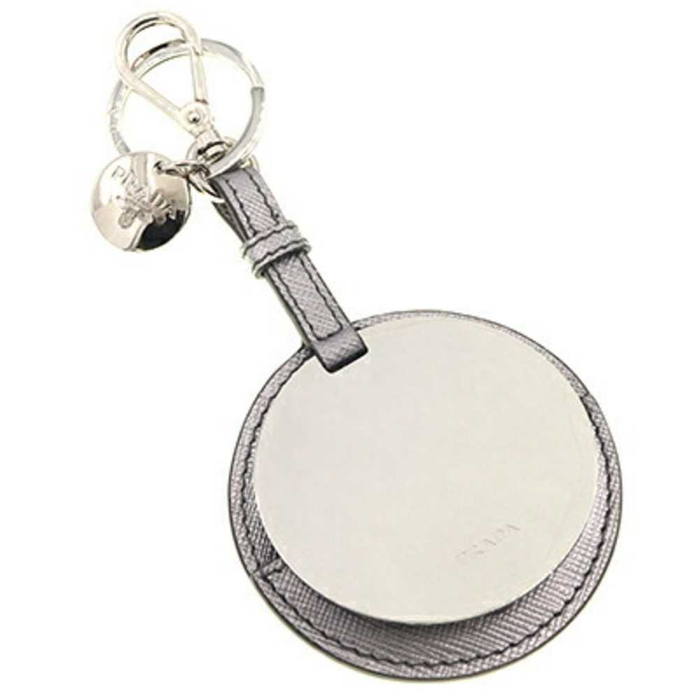 Prada Prada Key Holder Silver Grey Leather Bag Ch… - image 4