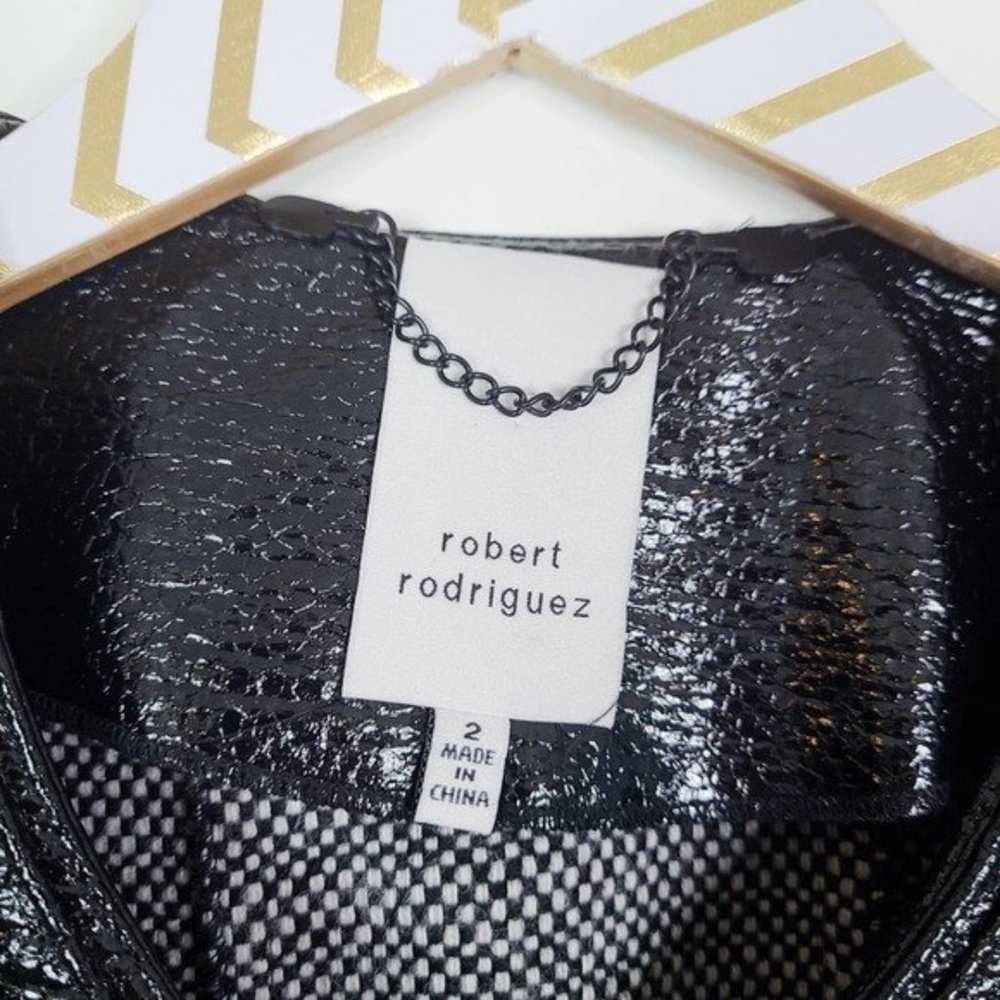 ROBERT RODRIGUEZ Wool Blend Shimmer Moto Jacket S… - image 11