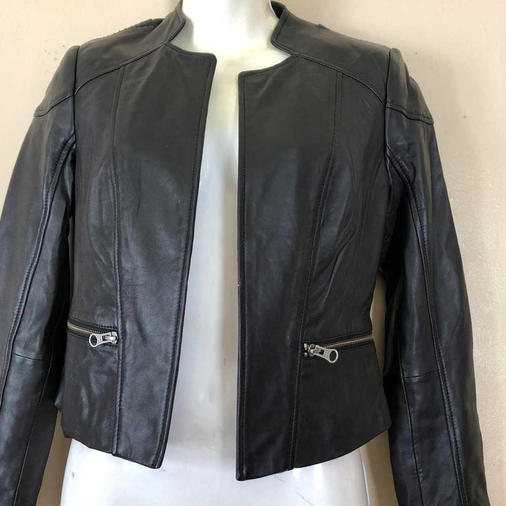 Halogen Leather Jacket Sz XS - image 3