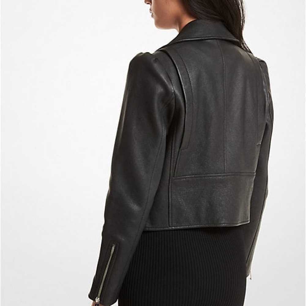 Michael Kors Puff Sleve Leather Jacket - image 2