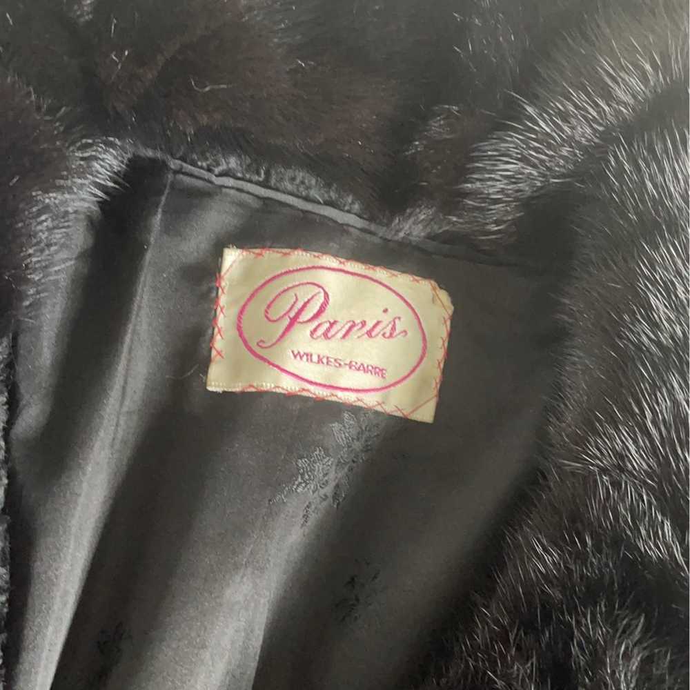 Paris Wilkes-Barre Black Authentic Fur PeaCoat Be… - image 2