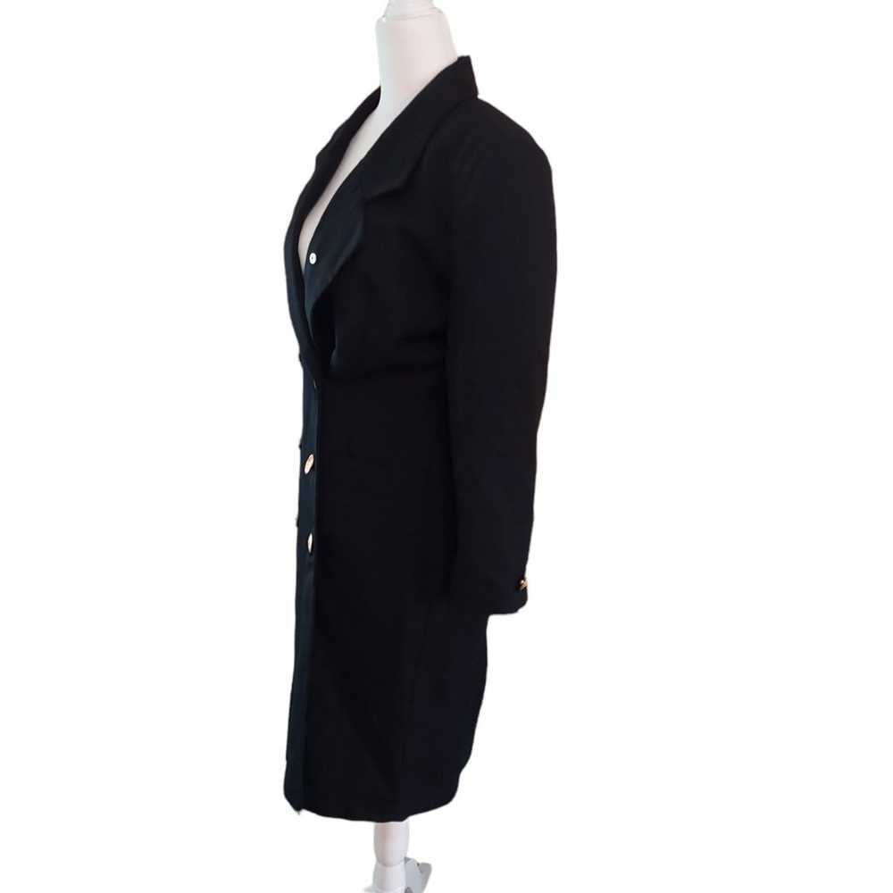 Talbots Size 4 Trench Coat Career Wear Black Form… - image 5