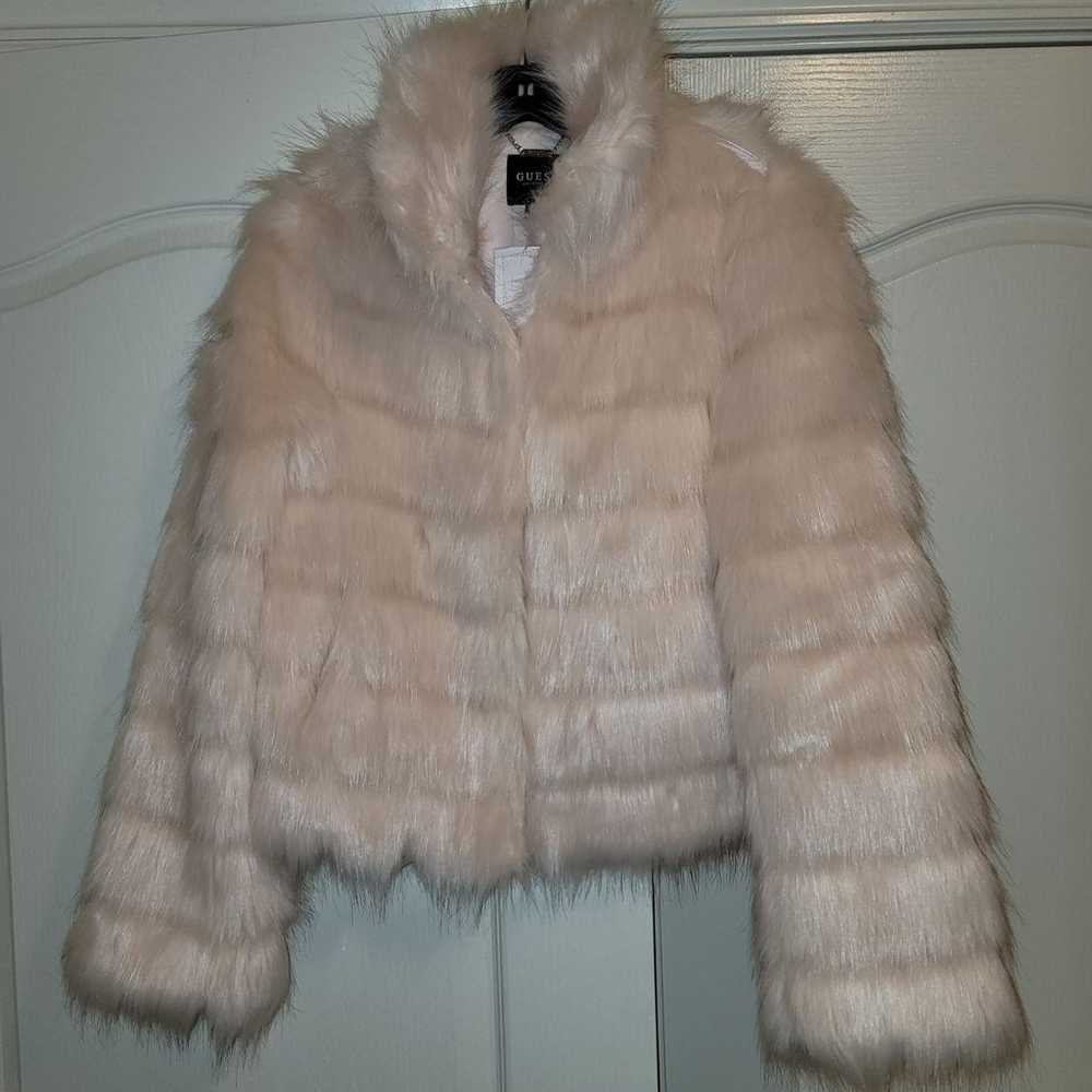 Brand new guess pink fauxfur jacket - image 2