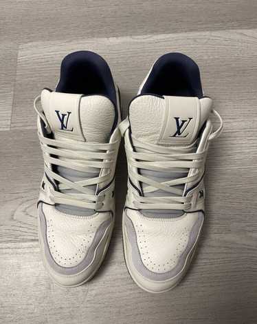 Louis Vuitton LV trainer signature marine and whit