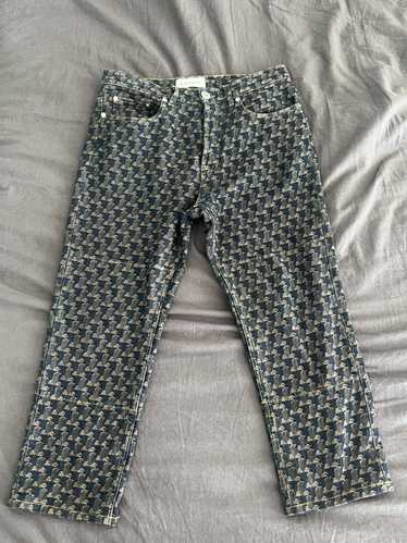 Lanvin Lanvin Navy Jacquard Tapered Jeans
