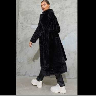 Vintage 70’s borazia faux fur trench coat small m… - image 1