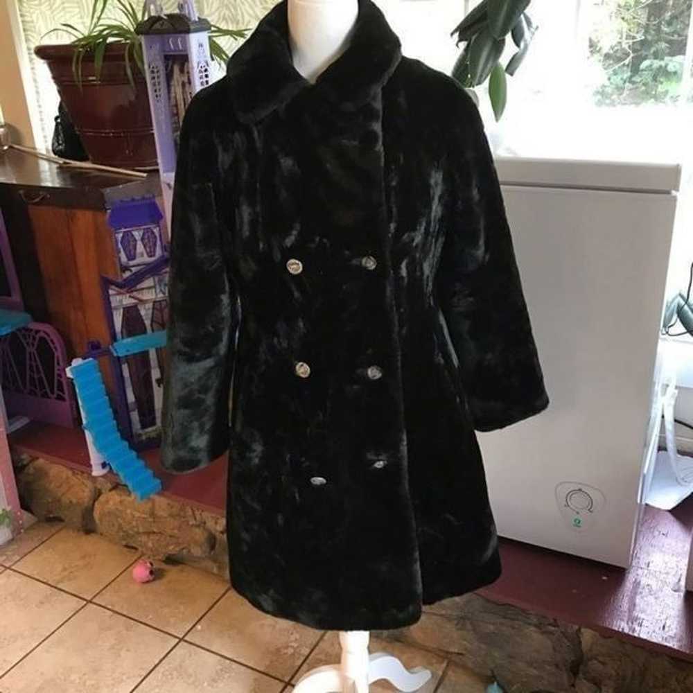 Vintage 70’s borazia faux fur trench coat small m… - image 3