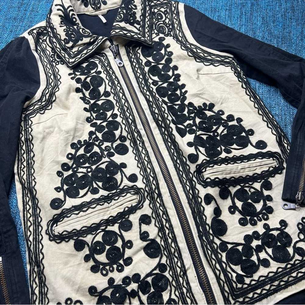 Free People Stitched Quills Embroidered Jacket in… - image 3