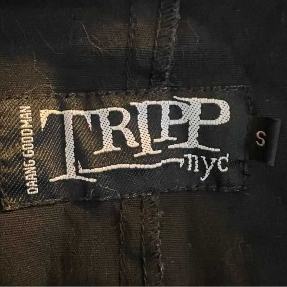 Vintage Tripp NYC Pin Stripe Velvet Collar Blazer - image 11