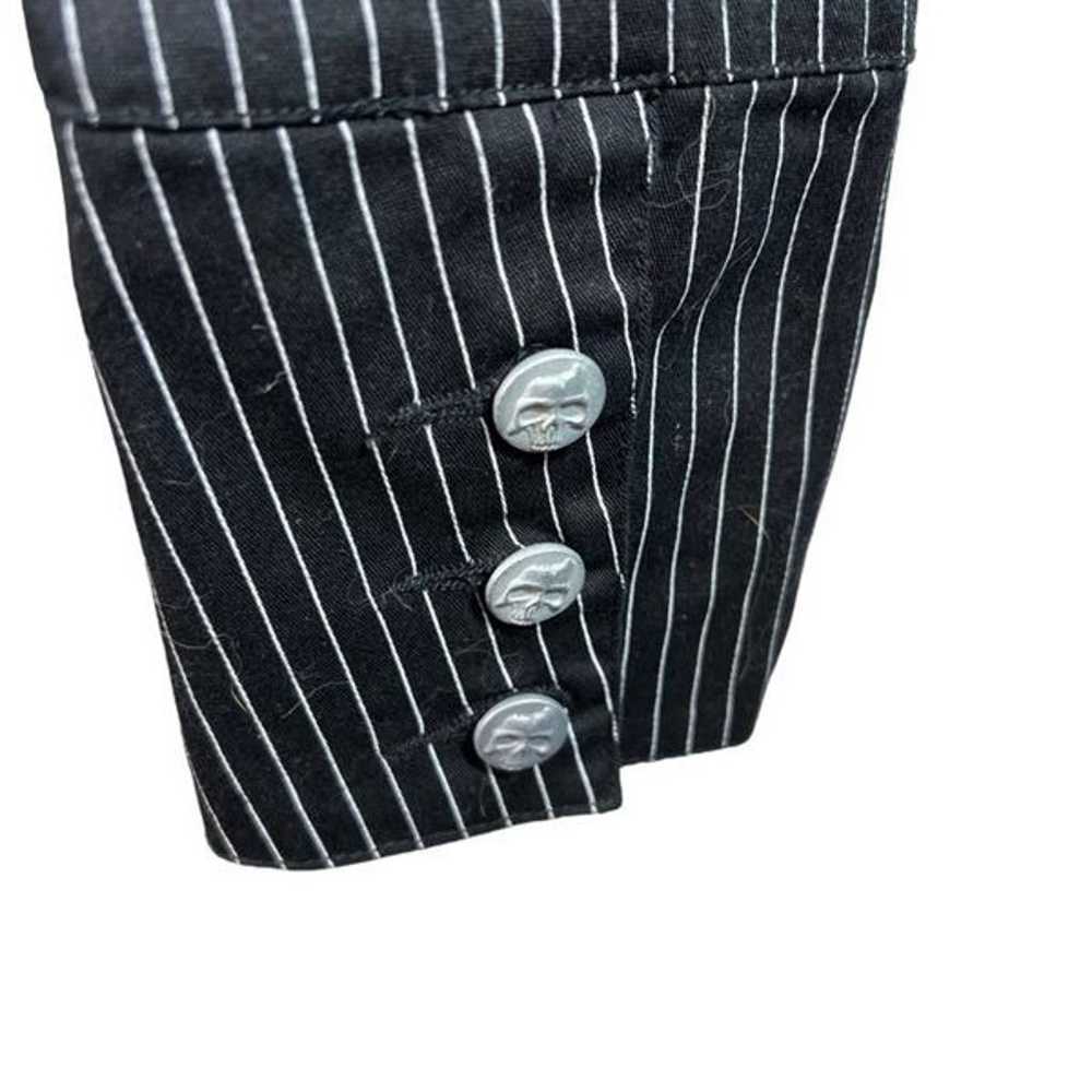 Vintage Tripp NYC Pin Stripe Velvet Collar Blazer - image 8