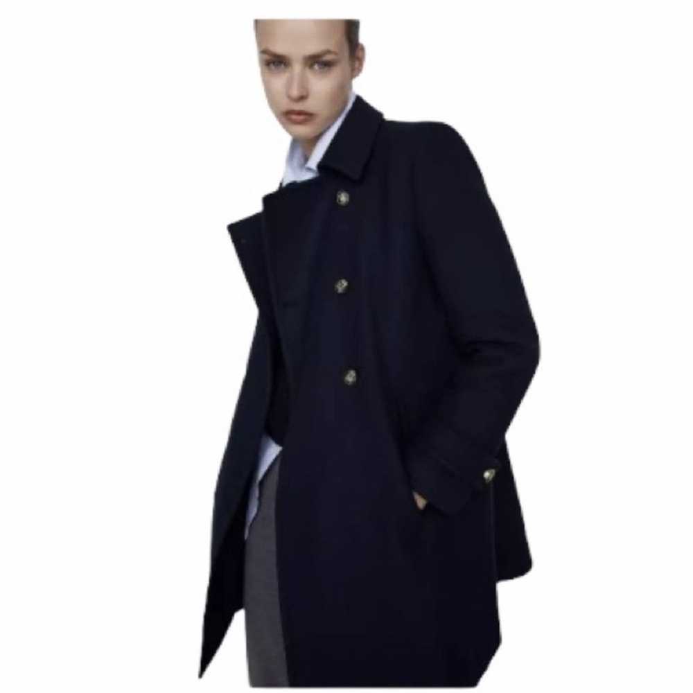 Zara Double Breasted Wool Blend Coat S - image 1