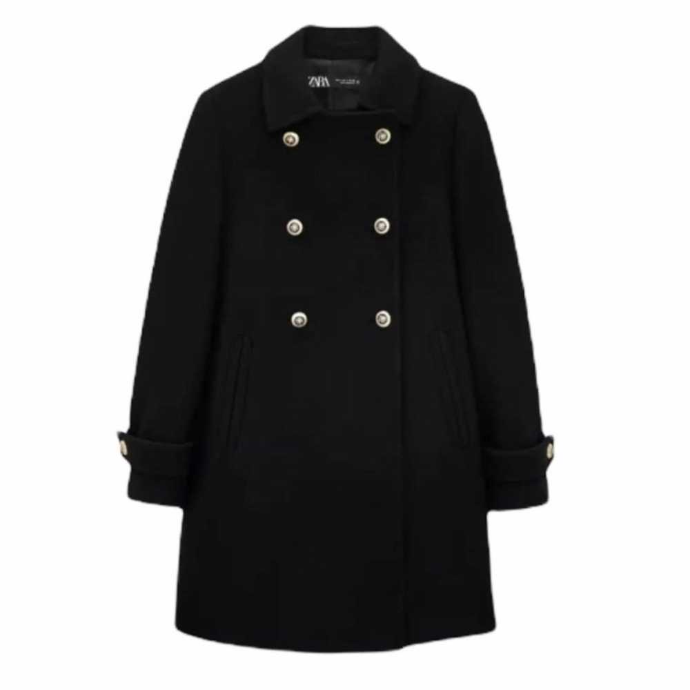 Zara Double Breasted Wool Blend Coat S - image 2