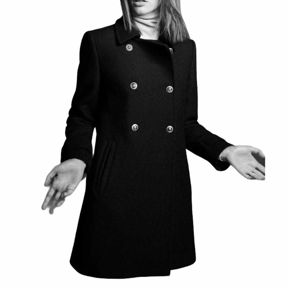 Zara Double Breasted Wool Blend Coat S - image 8
