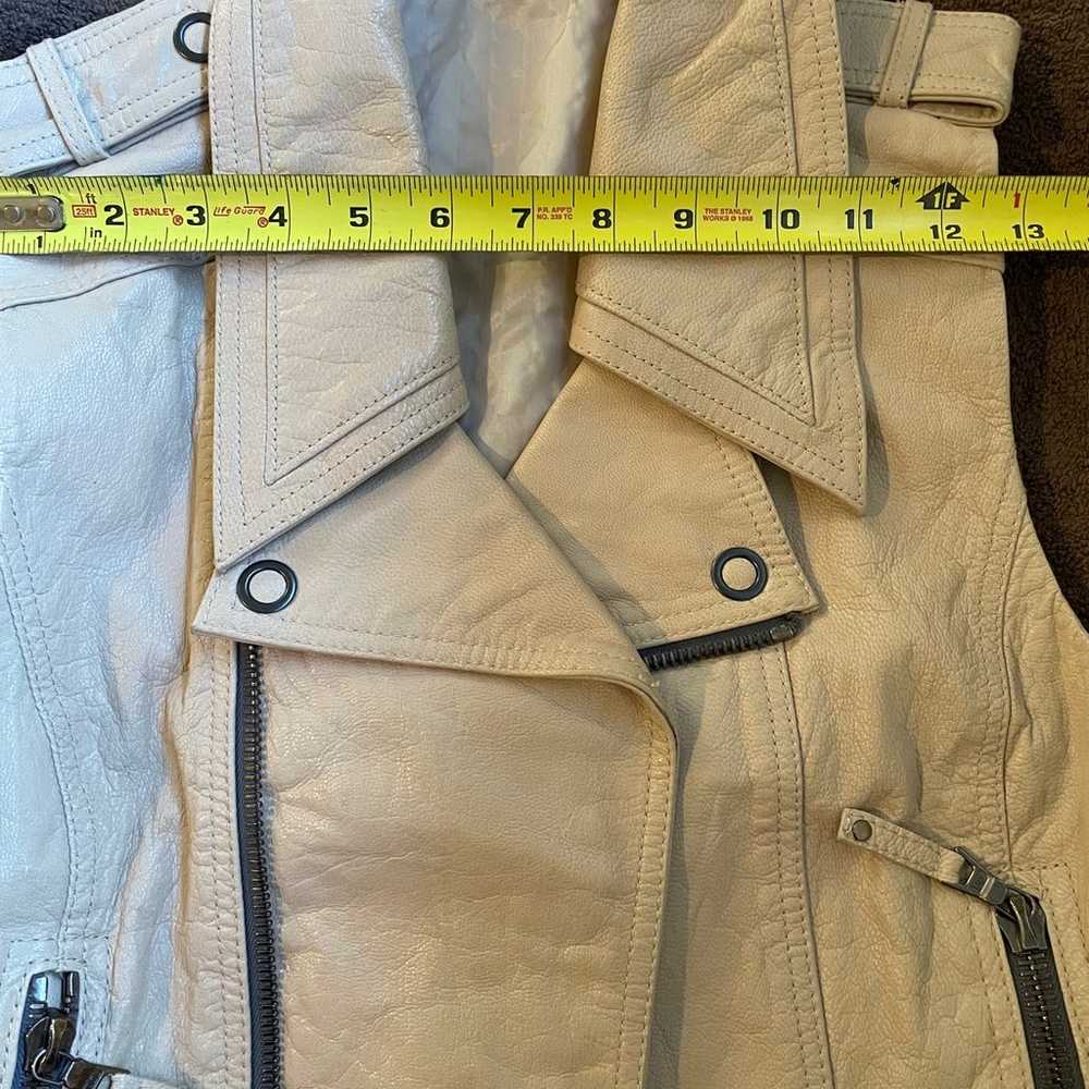 Ever Lamb  Leather Biker Vest Jacket Size Small - image 9