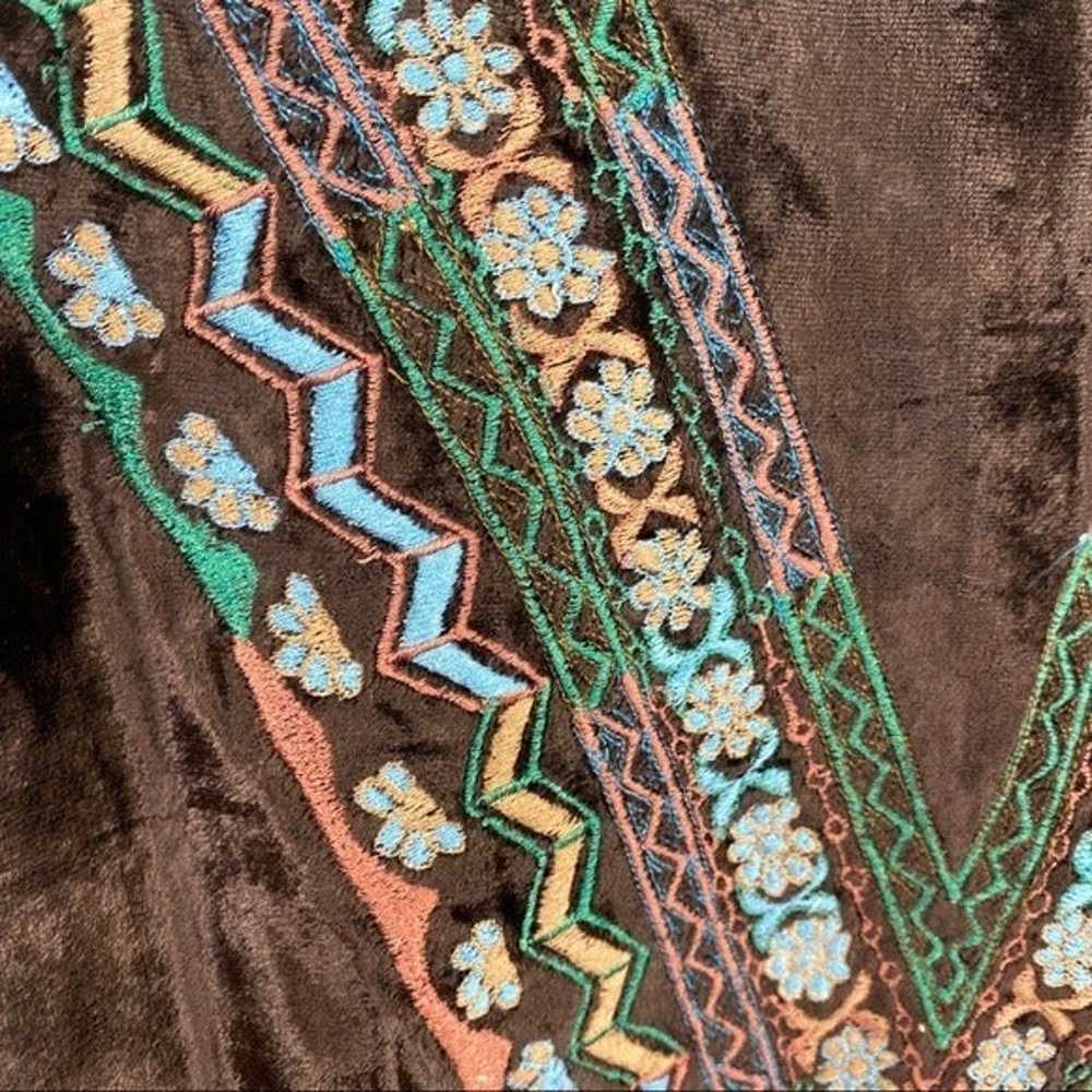 Sandy Starkman Brown Velvet Embroidered Jacket - image 5