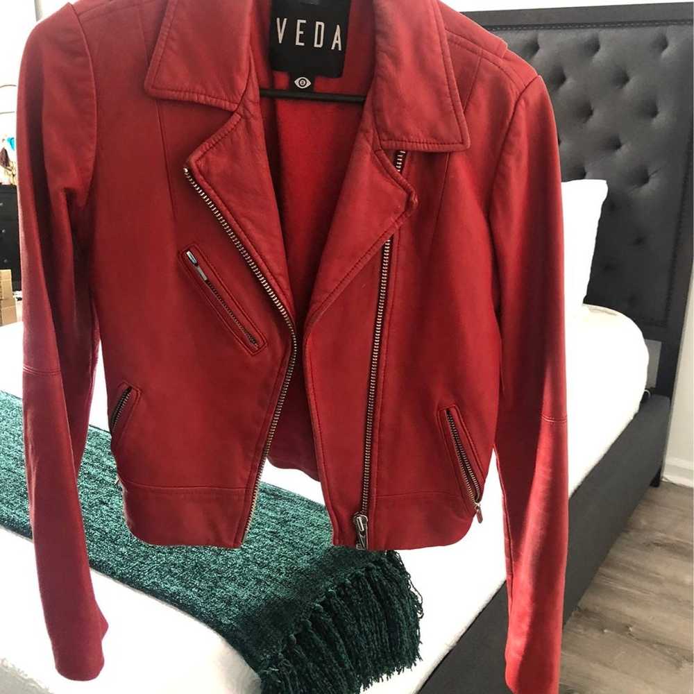 Veda Sheepskin Leather Jacket size small - image 3