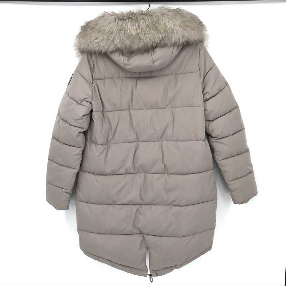 DKNY faux fur trim hooded puffer coat - image 5