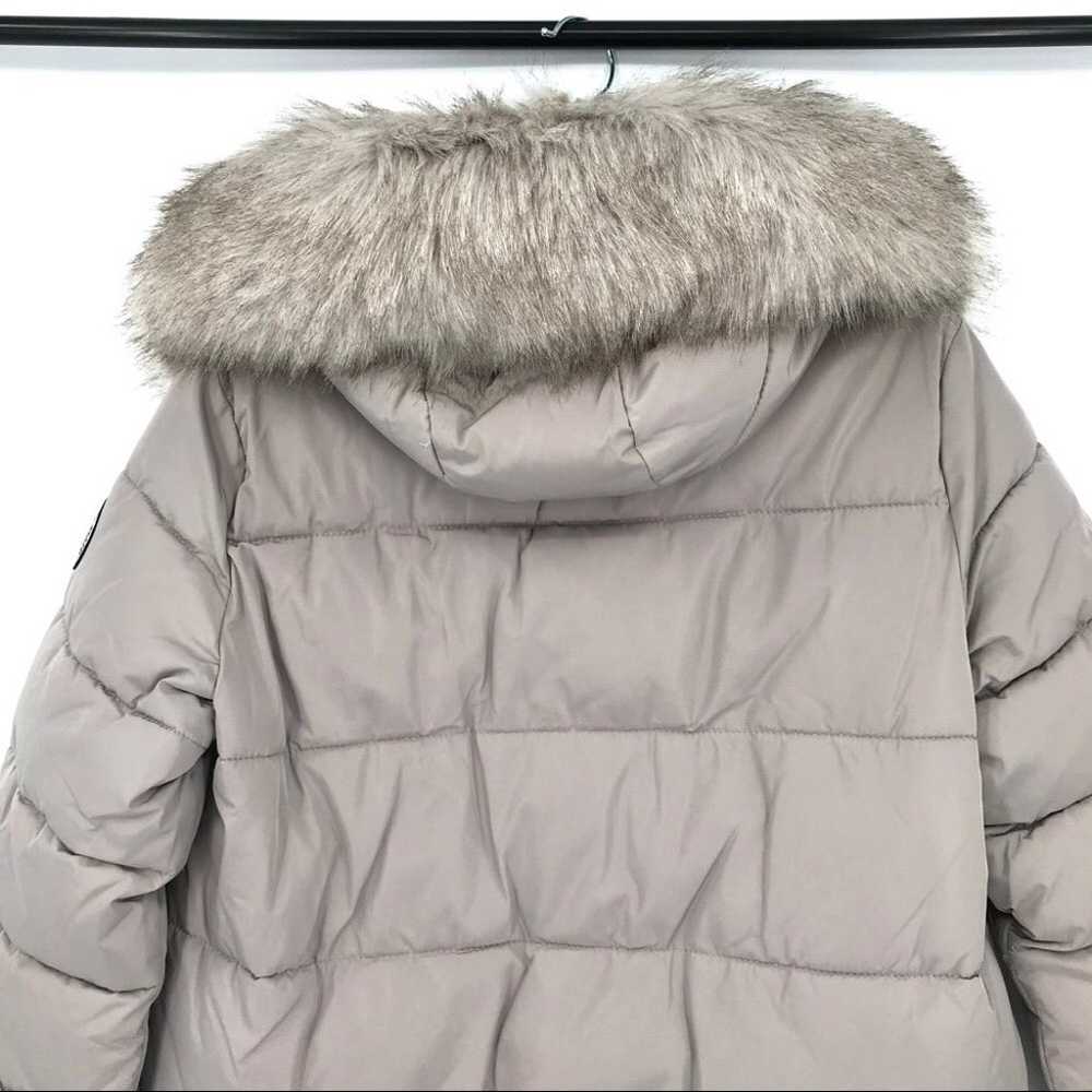 DKNY faux fur trim hooded puffer coat - image 6