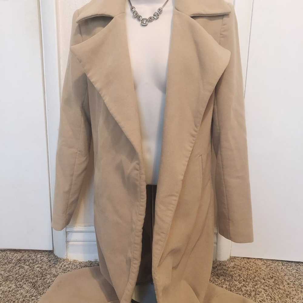 missguided camel duster long coat - image 3