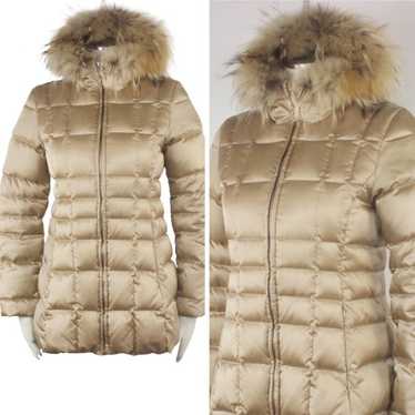 Andrew Marc Quilted Puffer Fur Hooded S - image 1