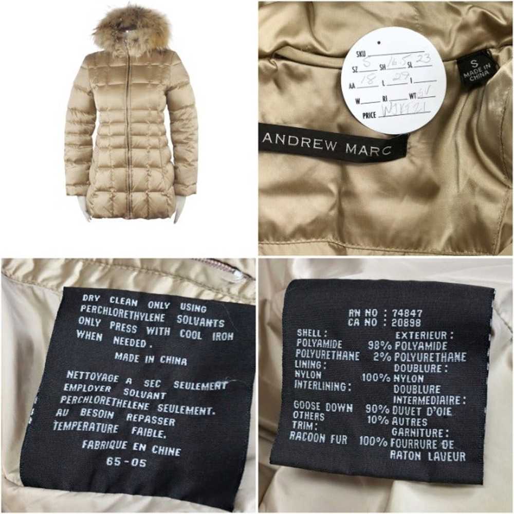 Andrew Marc Quilted Puffer Fur Hooded S - image 8