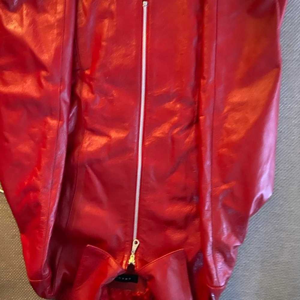 Antonia Rovira genuine Red leather bomber jacket - image 3