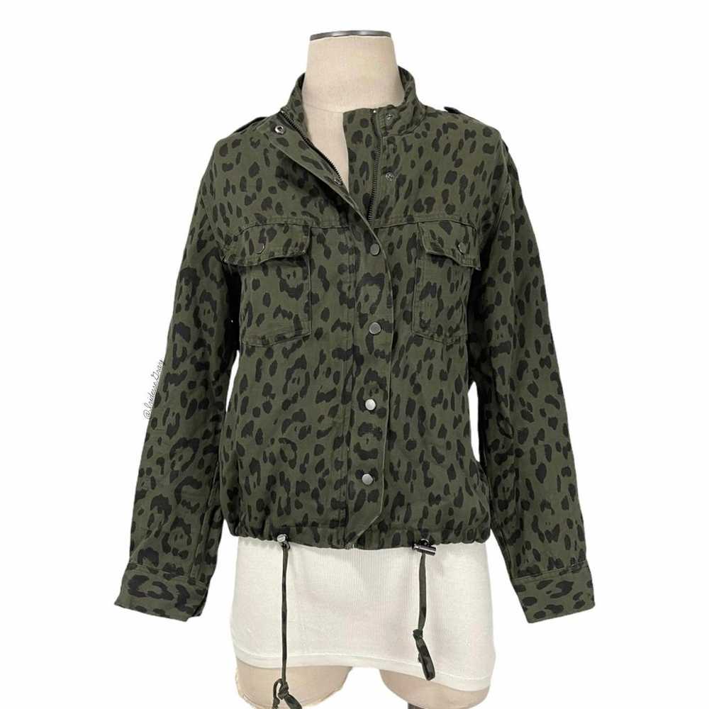 Rails- Collins Green Leopard Tencel Jacket Size M… - image 1