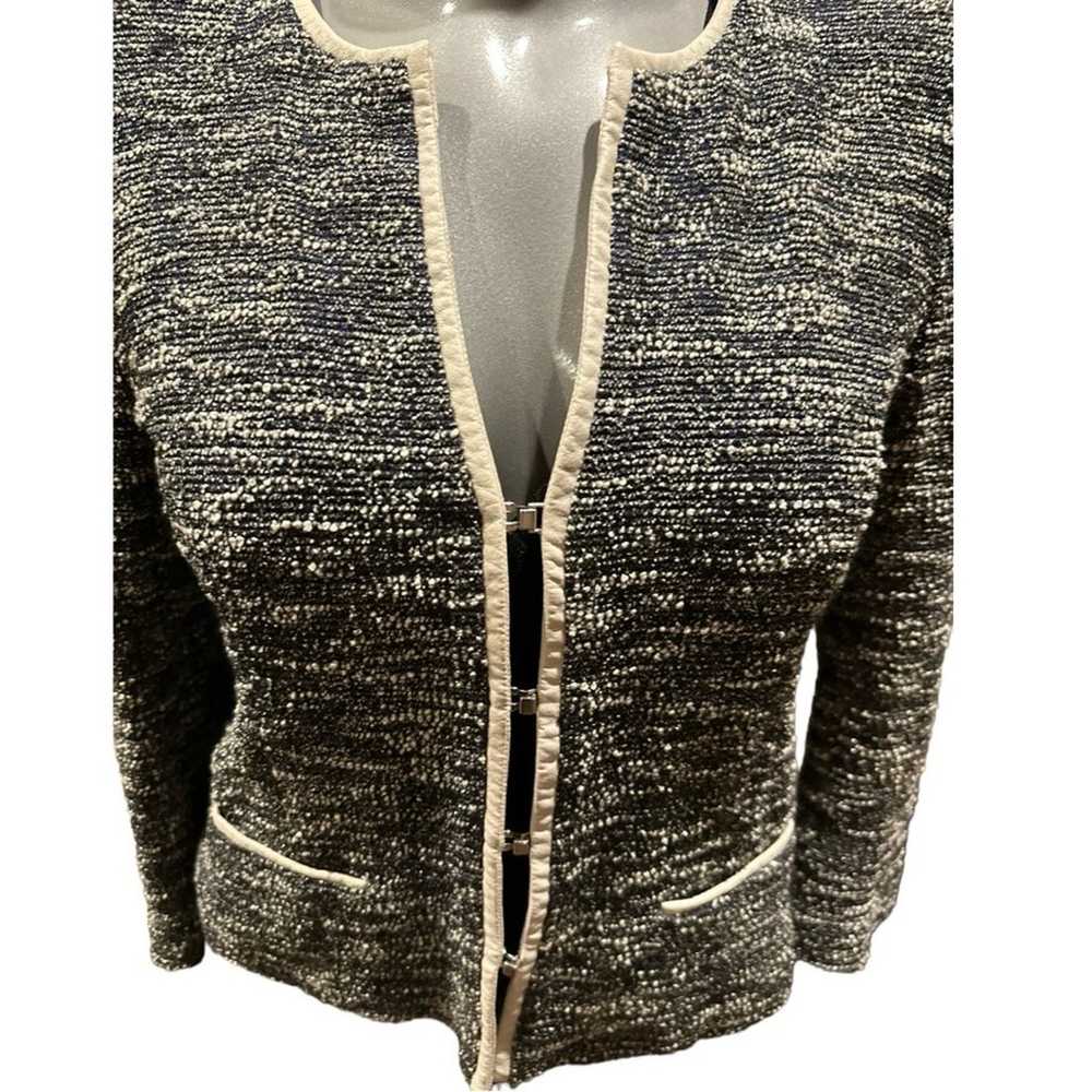 GERARD DAREL PARIS Metallic Tweed Blazer With Fau… - image 5