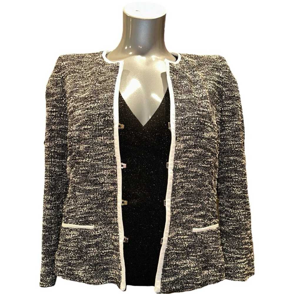 GERARD DAREL PARIS Metallic Tweed Blazer With Fau… - image 7
