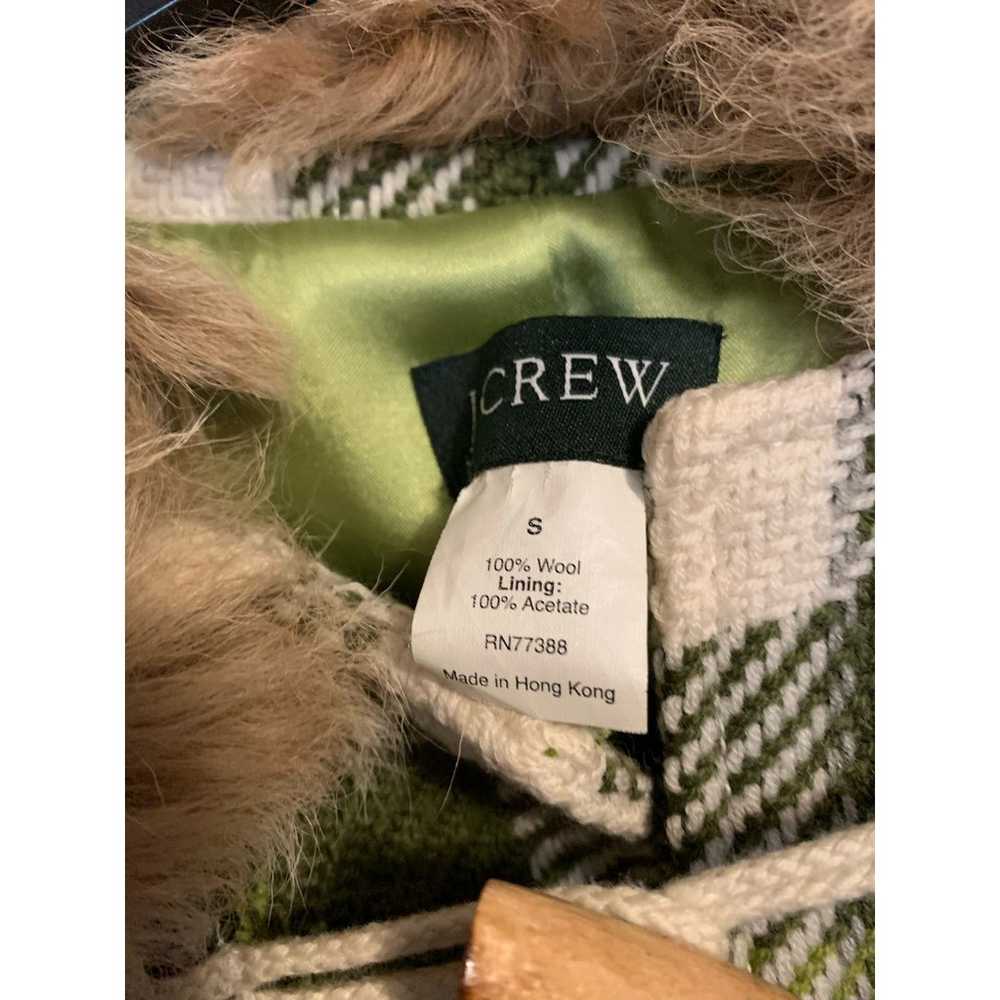 J Crew 100% Wool Women's Small Fully Lined Green/… - image 3