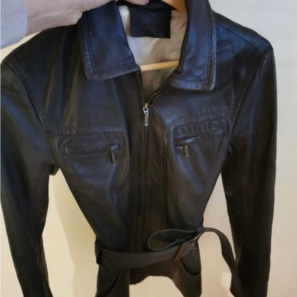 Oakwood Blue Leather Jacket - image 1