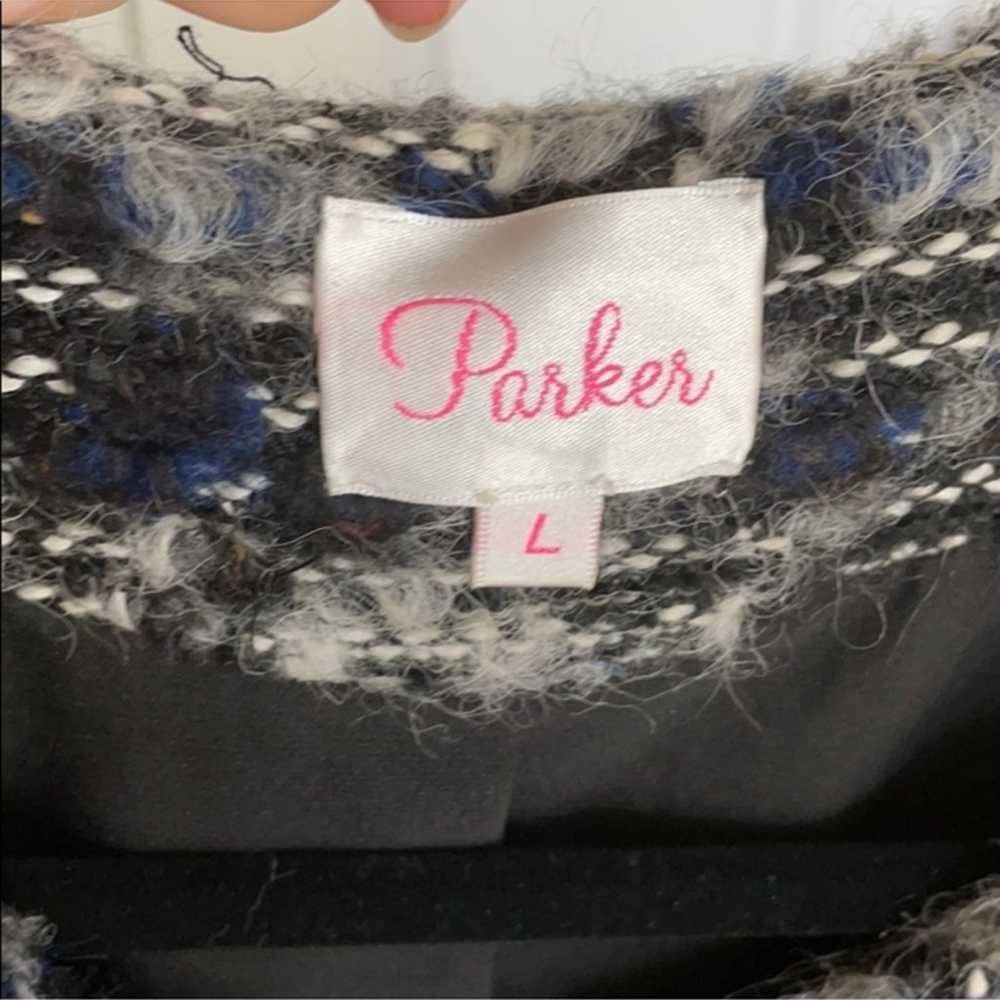 Parker  Blue Multi Color Tweed Lambskin leather Z… - image 5