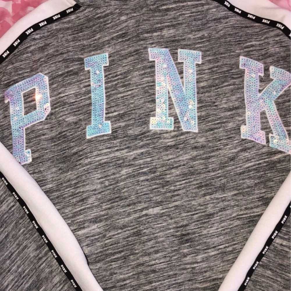 HTF Rare PINK Bling Faux Fur Jacket - image 2