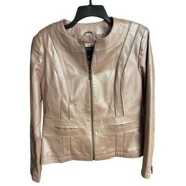 Bernardo rosy silver pink gold leather jacket in … - image 1