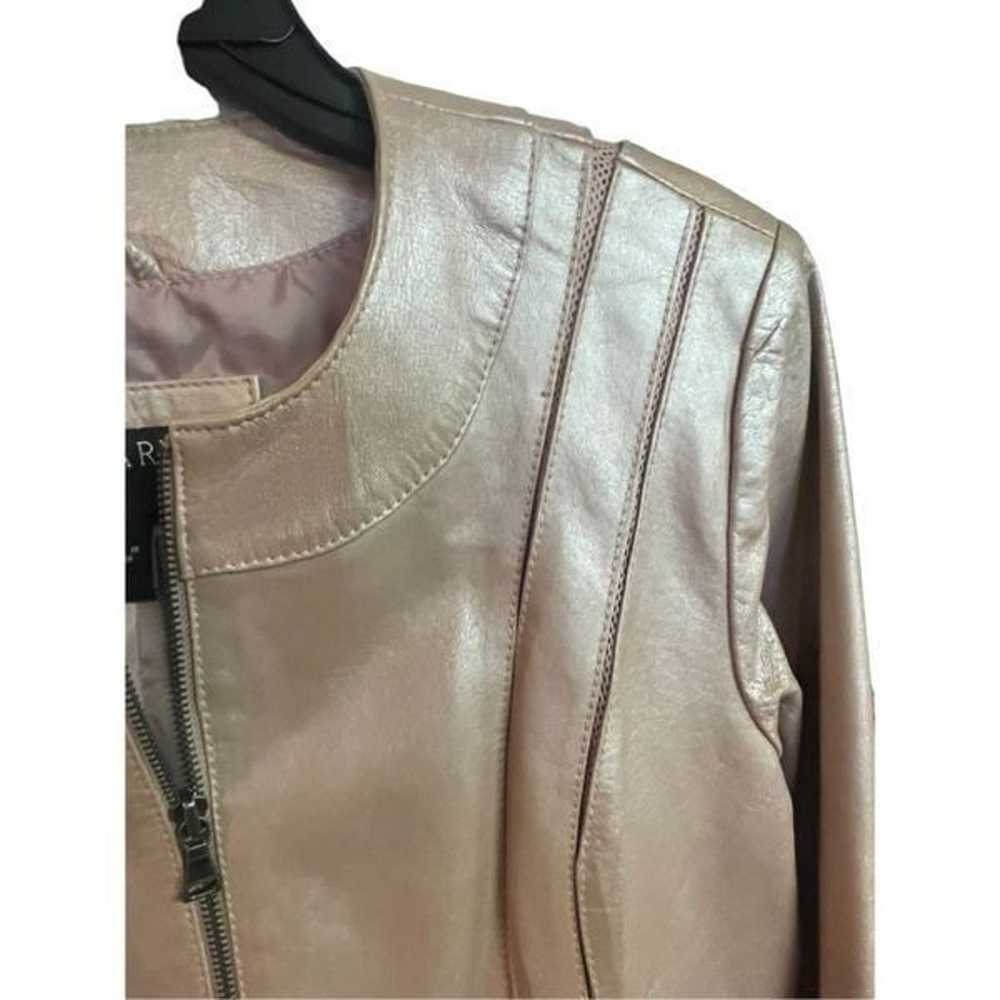 Bernardo rosy silver pink gold leather jacket in … - image 6