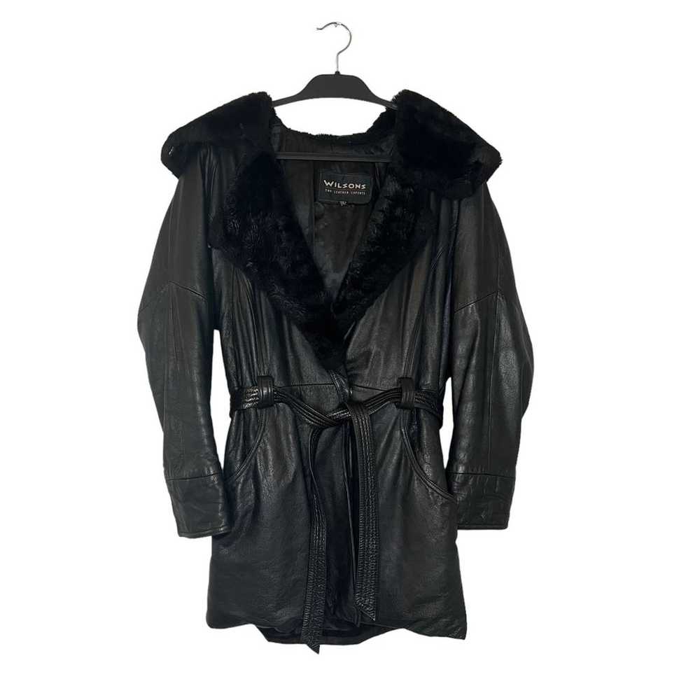 Wilsons Leather Vintage Belted Faux Fur Classic T… - image 1