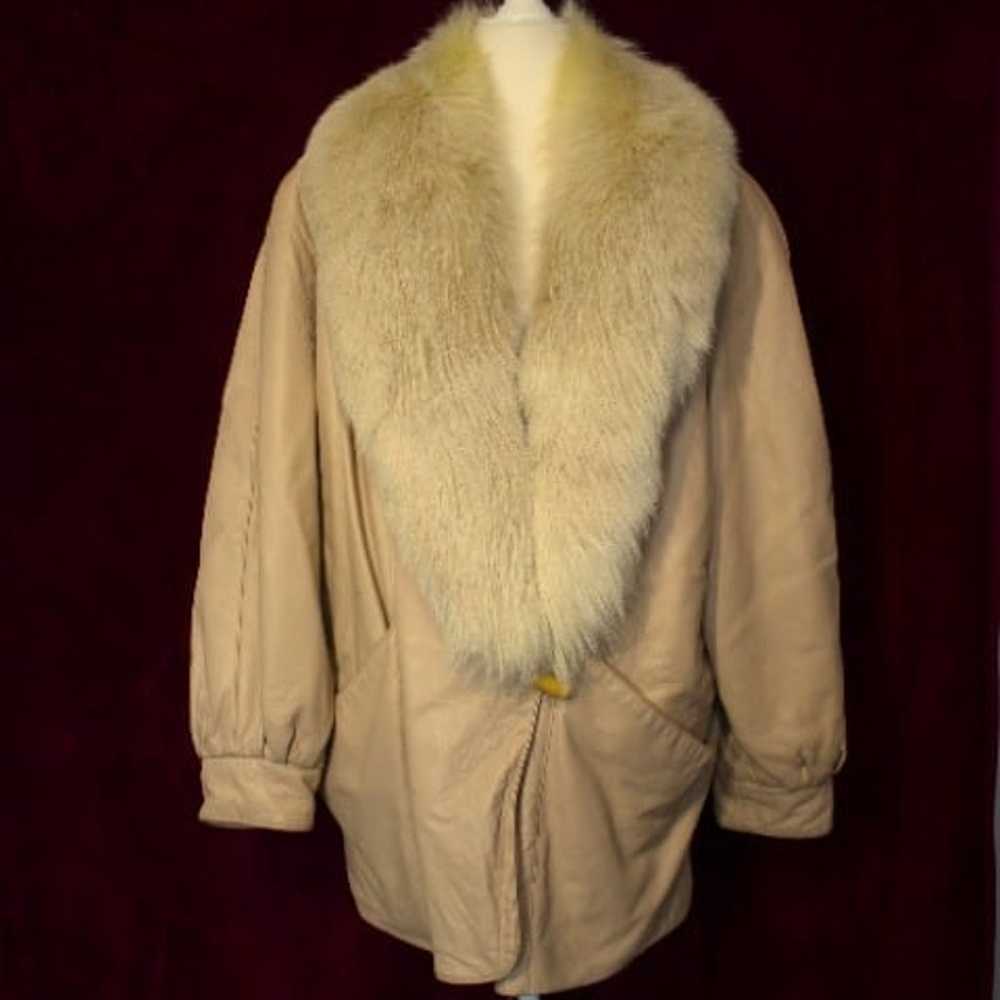 #262 Leather/fox fur coat - image 1