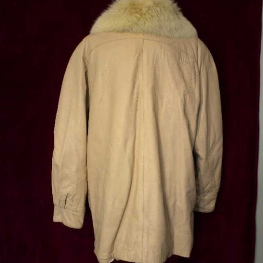 #262 Leather/fox fur coat - image 2