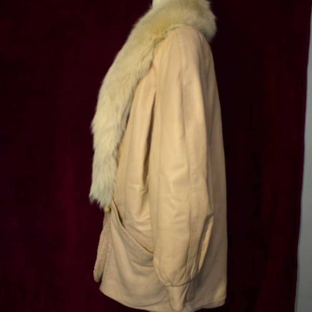#262 Leather/fox fur coat - image 4