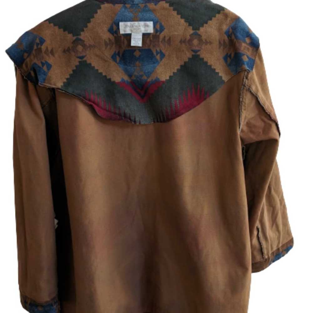 Jones NY Tribal Jacket Shawl Collar Western Women… - image 3